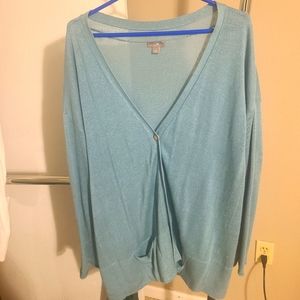 J. Jill Light Blue Button Sweater - Large